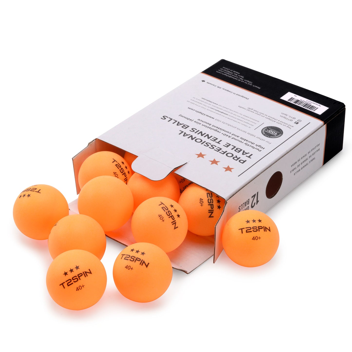 Table Tennis Balls - Premium 40+ Ping Pong Balls - Highest Grade Balls - Pack of 12 - ITTF Regulation Size & Weight